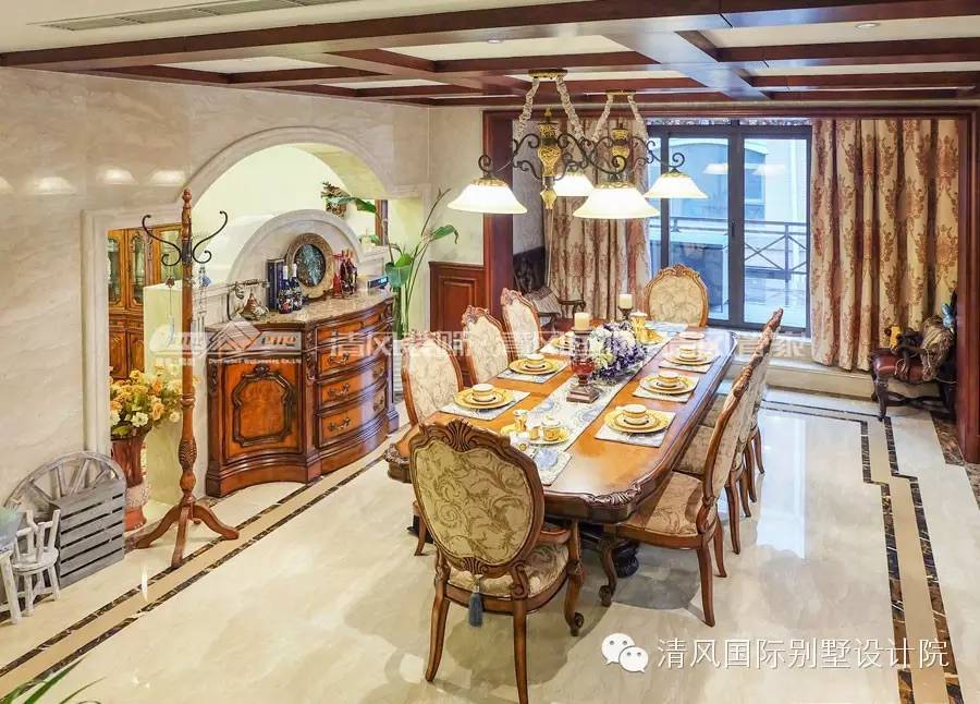 实拍清风装饰，美式古典样板房，体味得体有度的优雅