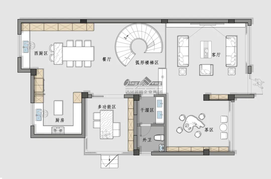 赏·析|396㎡现代简约，自由之邸