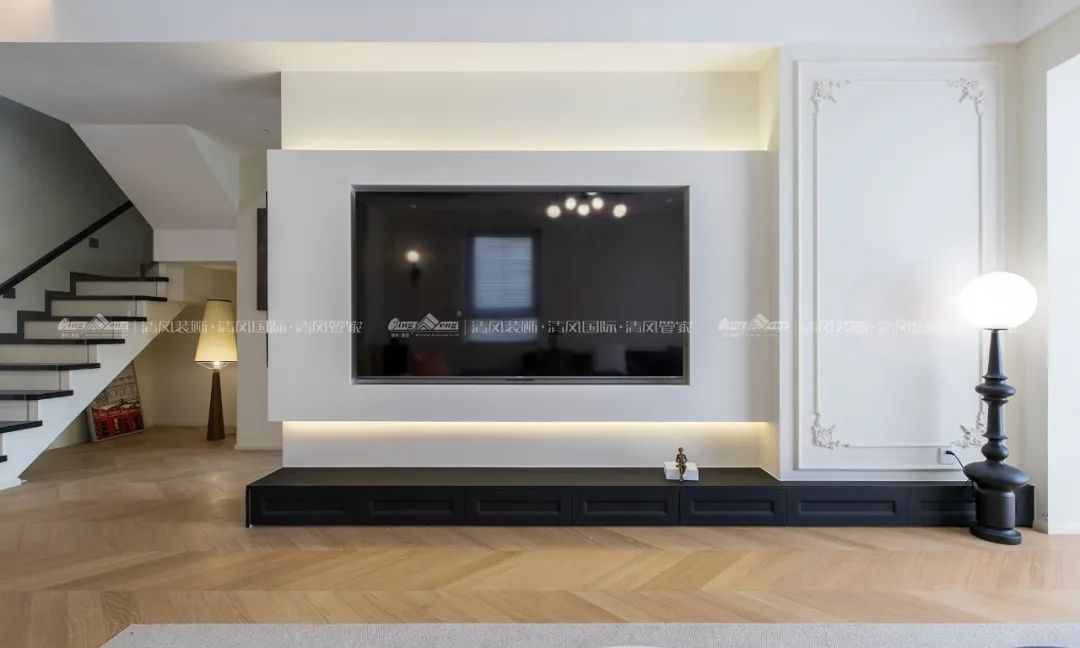 赏·析|300㎡轻法混搭风，时尚温馨感拉满！