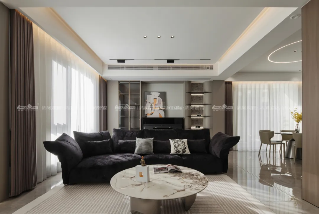 赏·析|300㎡轻法混搭风，时尚温馨感拉满！