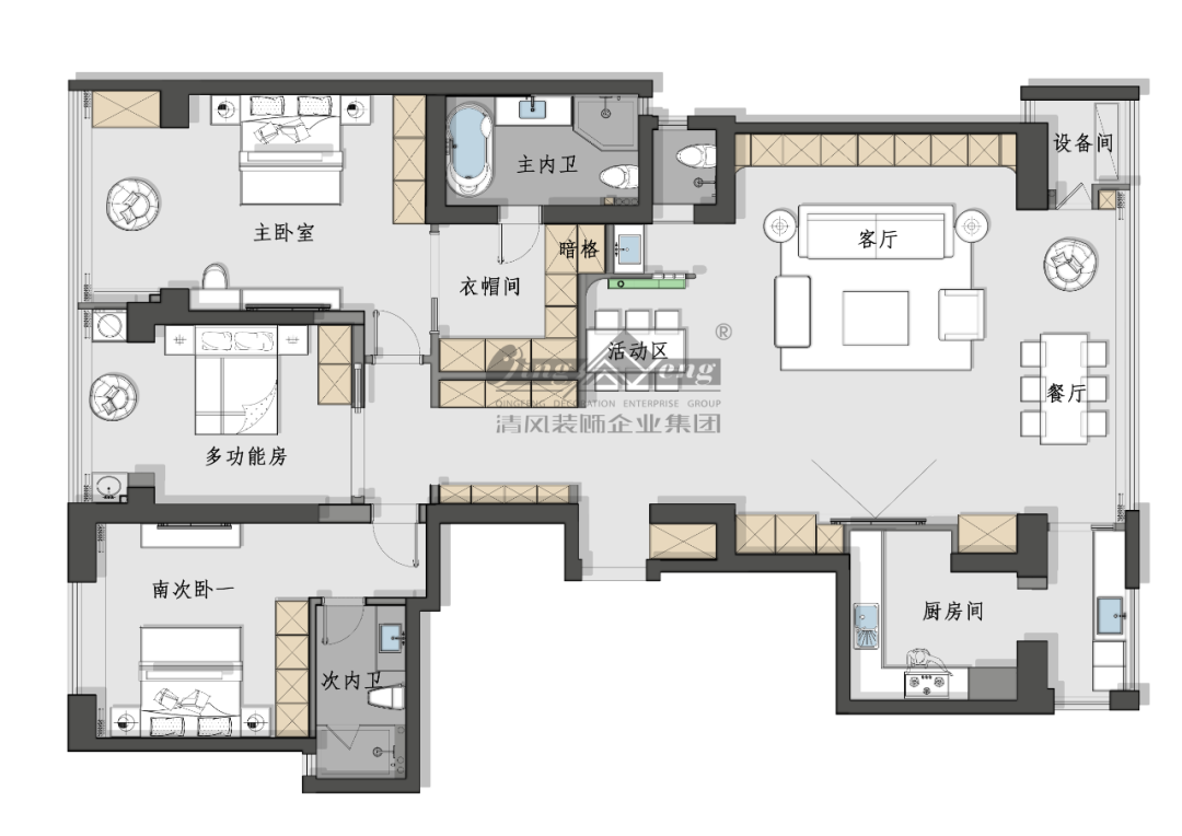 赏·析|236㎡现代简约，归心之居太好住啦！